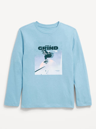 Camiseta Manga Larga con Gráfico, Niño