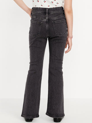 Jeans wow de tiro alto y campana para niñas.