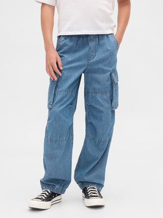 Jeans Cargo con Cintura Elástica, Niño