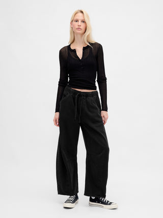 Jeans Horseshoe Talle Medio con Bolsillos