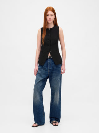 Chaleco Cuello Alto con Botones