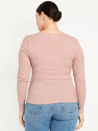 Blusa Cuello Cuadrado de Algodón