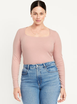 Blusa Cuello Cuadrado de Algodón