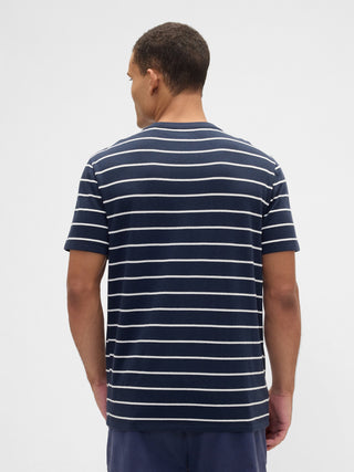 Camiseta Manga Corta con Estampado Rayas
