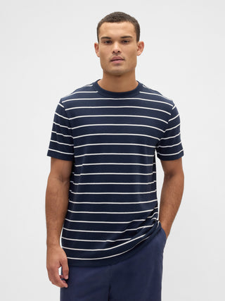 Camiseta Manga Corta con Estampado Rayas