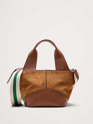 Mini Bolso de Cuero con Gamuza