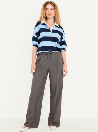 Pantalón Wide Leg con Cintura Elástica