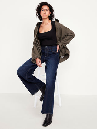 Blusa Cuello Cuadrado de Algodón