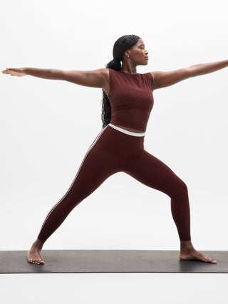 Leggings Talle Alto con Detalle de Rayas