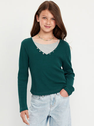Camiseta Manga Larga de Algodón, Niña