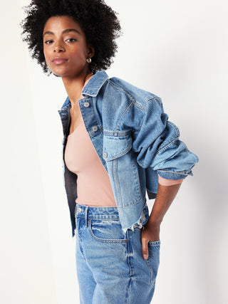 Blusa Cuello Cuadrado de Algodón