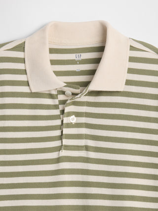 Polo Manga Corta con Estampado Rayas, Niño