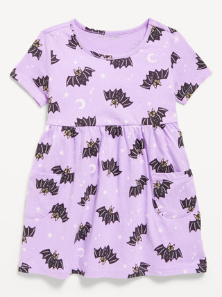 Vestido Manga Corta con Estampado, Bebé