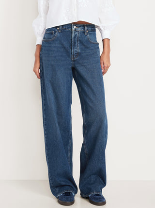 Jeans Slouchy Talle Medio con Bolsillos