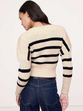 Sudadera con Estampado Rayas de Algodón