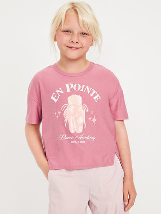 Camiseta Manga Corta con Gráfico, Niña