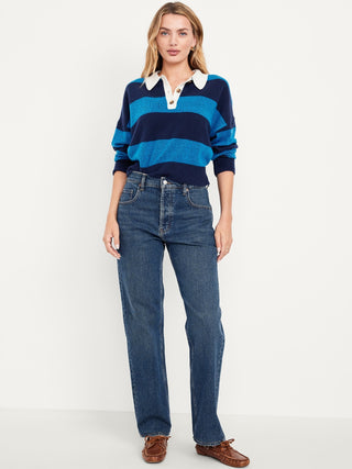 Jeans Slouchy Rectos Talle Medio