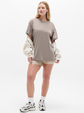 Camiseta Oversize Manga Corta de Algodón