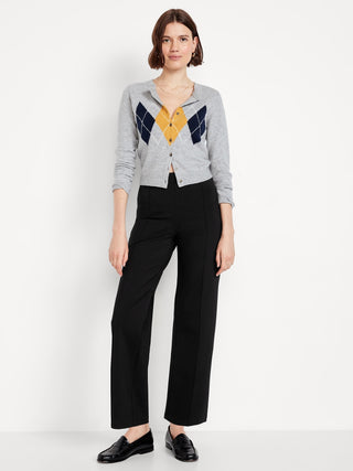 Extra High-Waisted Stevie Straight Pants.