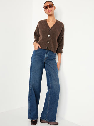 Cárdigan Holgado Cuello V con Botones