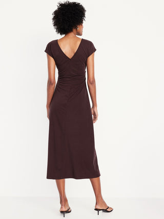 Vestido Midi con Detalle Fruncido