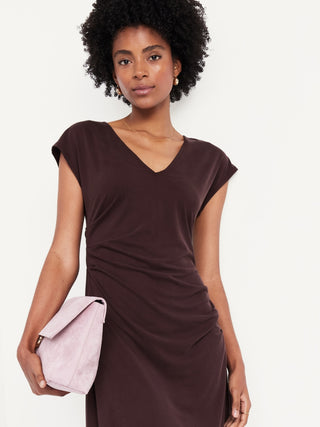 Vestido Midi con Detalle Fruncido