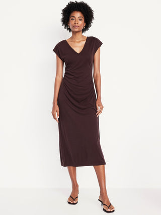 Vestido Midi con Detalle Fruncido