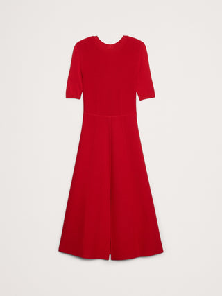 Vestido Manga Larga con Abertura Delantera