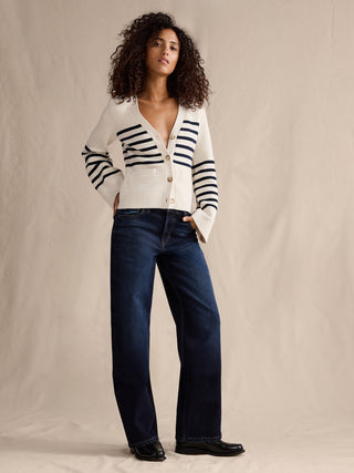 Jeans Holgados Talle Medio con Bolsillos