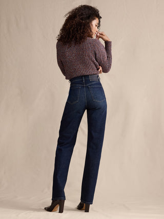 Jeans Recto Talle Alto con Bolsillos