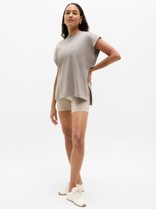 Camiseta sin Mangas Oversize de Algodón