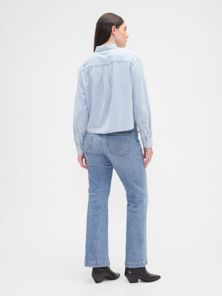 Jeans Recto Talle Bajo con Bolsillos