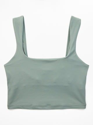 Sujetador Deportivo Corto con Cuello Cuadrado