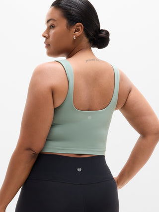 Sujetador Deportivo Corto con Cuello Cuadrado