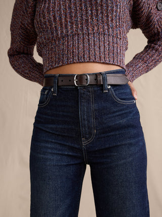 Jeans Recto Talle Alto con Bolsillos