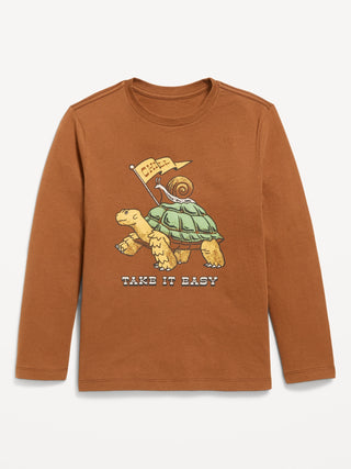 Camiseta Manga Larga con Gráfico, Niño