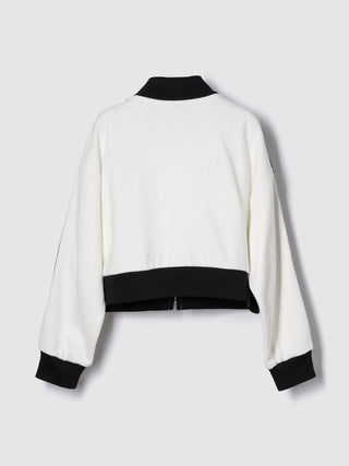 Chaqueta Crop con Logo Delantero, Niña