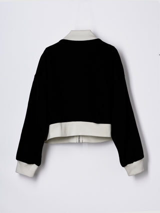 Chaqueta Crop con Logo Delantero, Niña