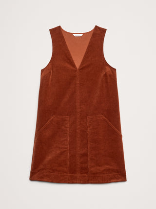 Vestido de Pana sin Mangas con Bolsillos