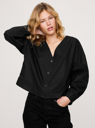 Camisa Manga Larga Oversize de Algodón