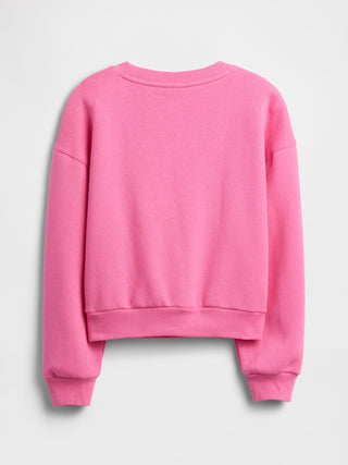 Sudadera Cuello Redondo con Logo Delantero, Niña