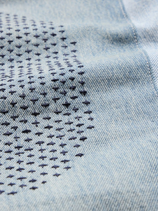 Jeans Barrel Talle Medio Detalle Parches