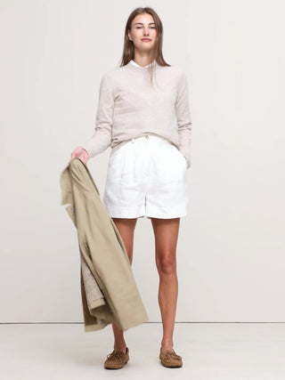 Sudadera de Cachemira con Cuello Redondo