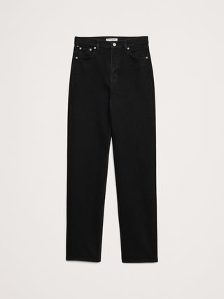Jeans Recto Talle Alto con Bolsillos