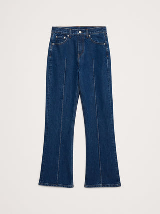 Jeans Flare Talle Alto con Bolsillos