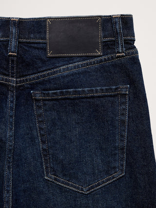 Jeans Recto Talle Alto con Bolsillos