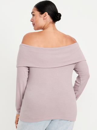 Blusa Ajustada con Hombros Descubiertos
