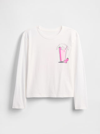 Camiseta Manga Larga con Gráfico, Niña