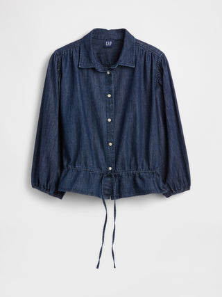 Camisa Denim con Cintura Anudada