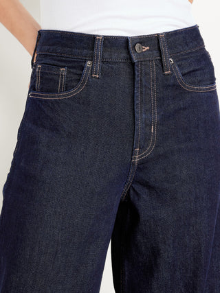 Jeans Baggy Talle Alto con Bolsillos